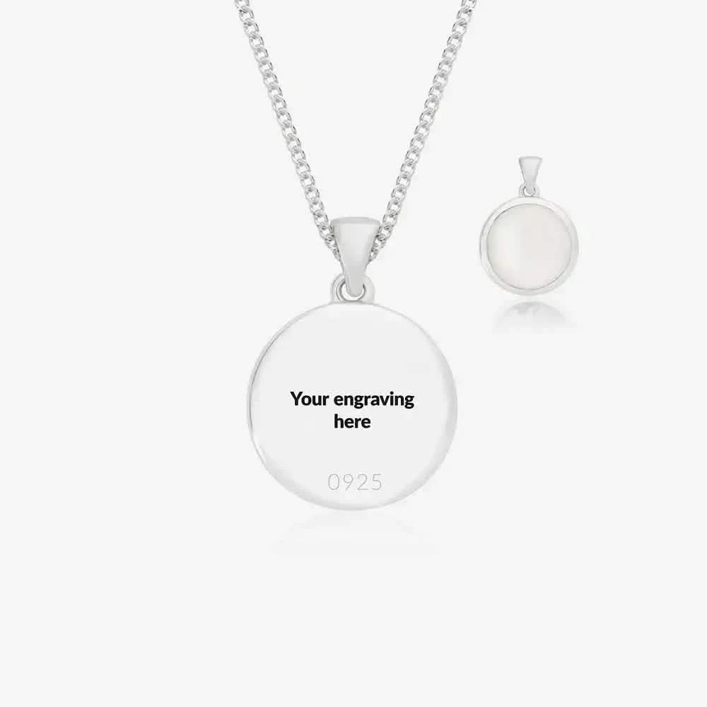 Large Round Ashes Necklace | Ashes Pendant | Featherlings UK