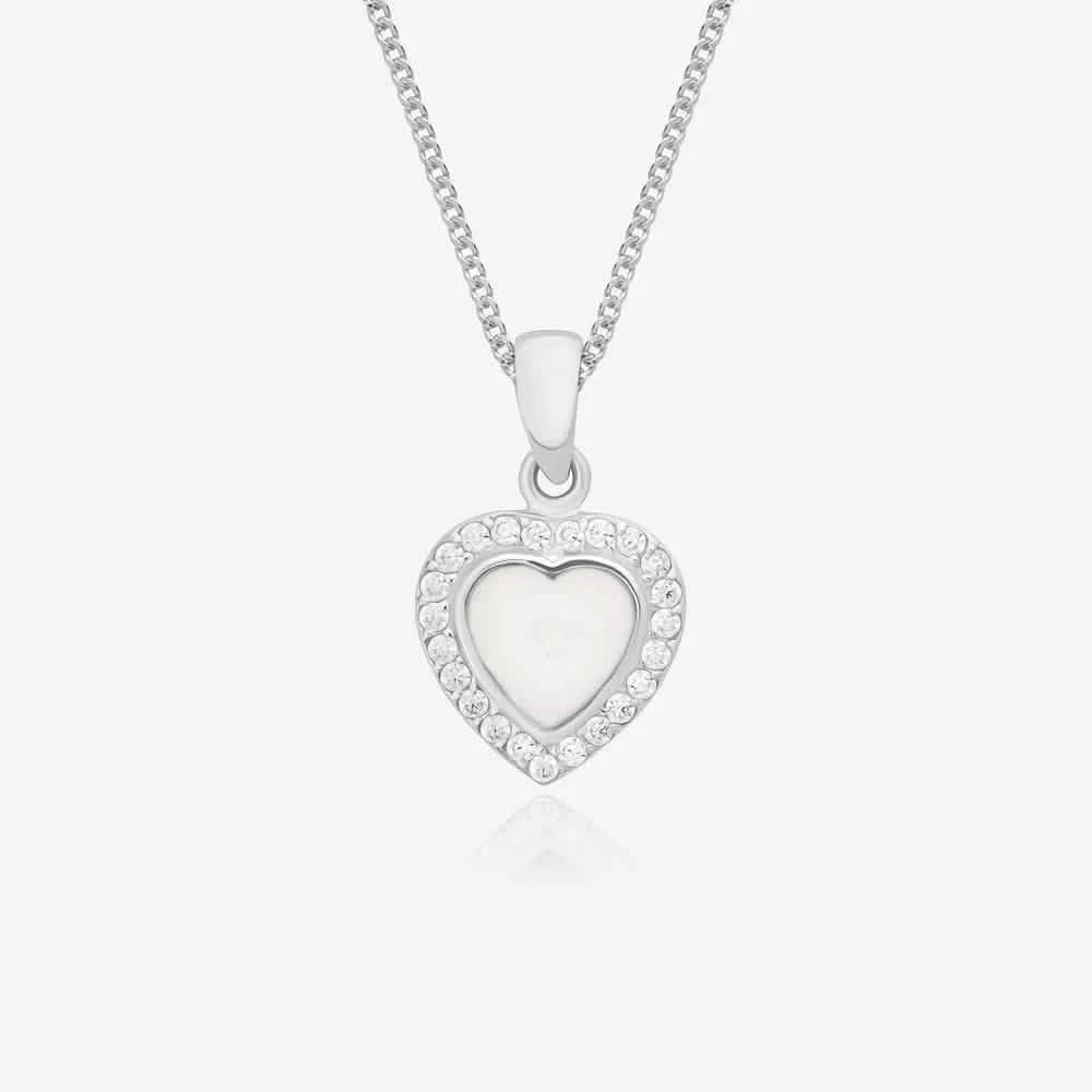 Love Heart Crystal Ashes Necklace | Ashes Pendant | Featherlings UK