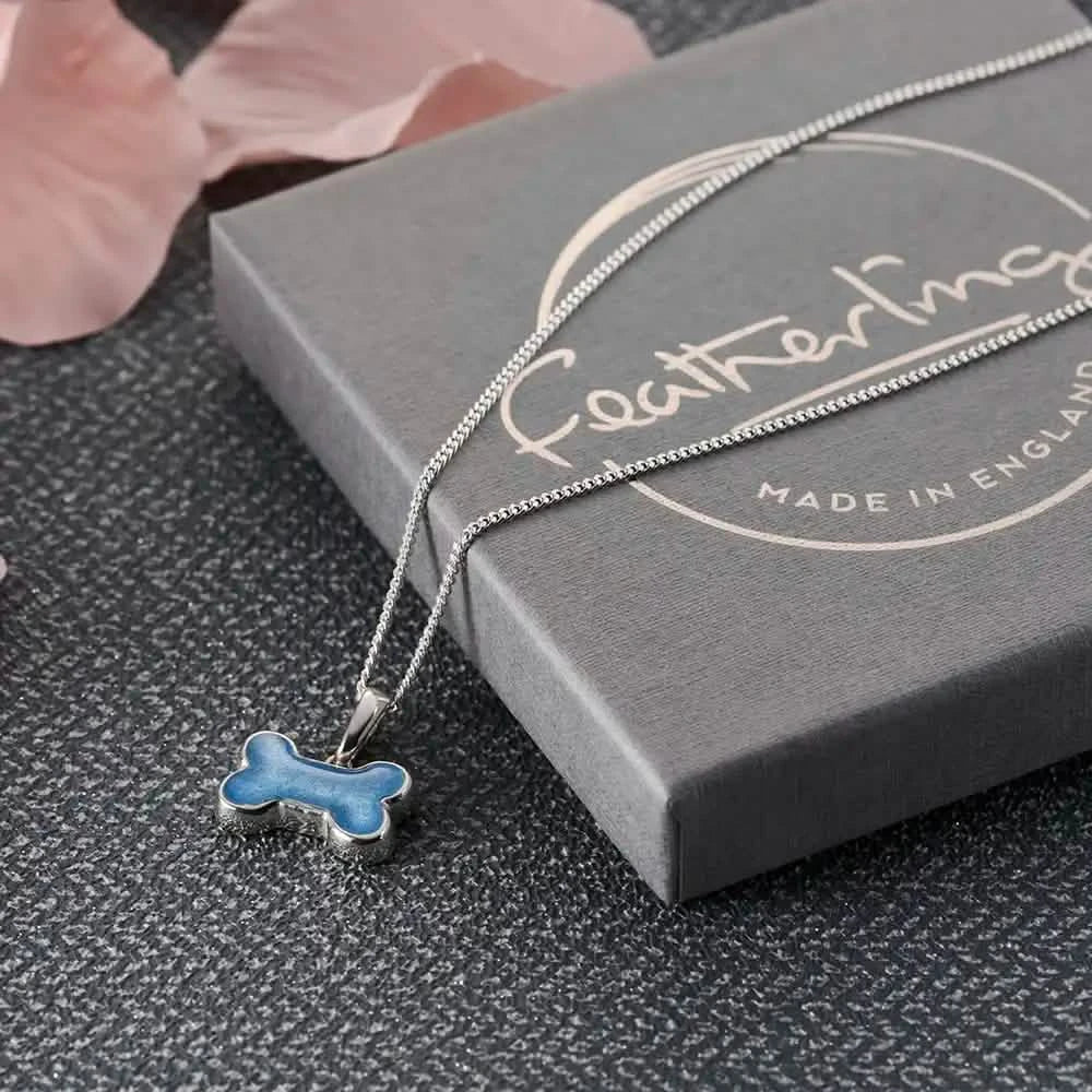 Dog Bone Ashes Necklace | Ashes Pendant | Featherlings UK