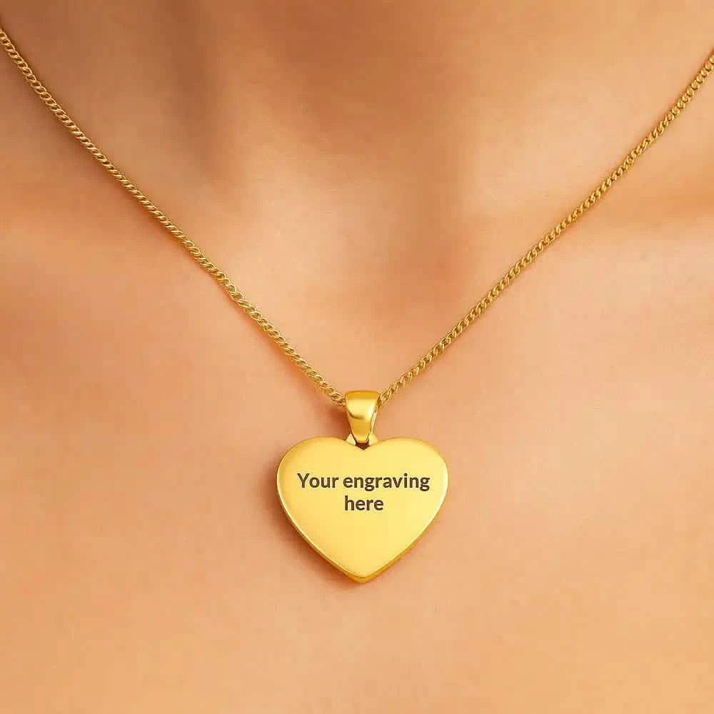 Gold Engraved Ashes Necklace | Ashes Pendant | Featherlings UK