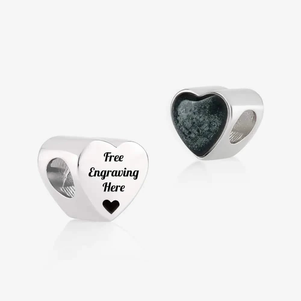 Engraved ashes heart charm | Ashes Charms | Featherlings UK
