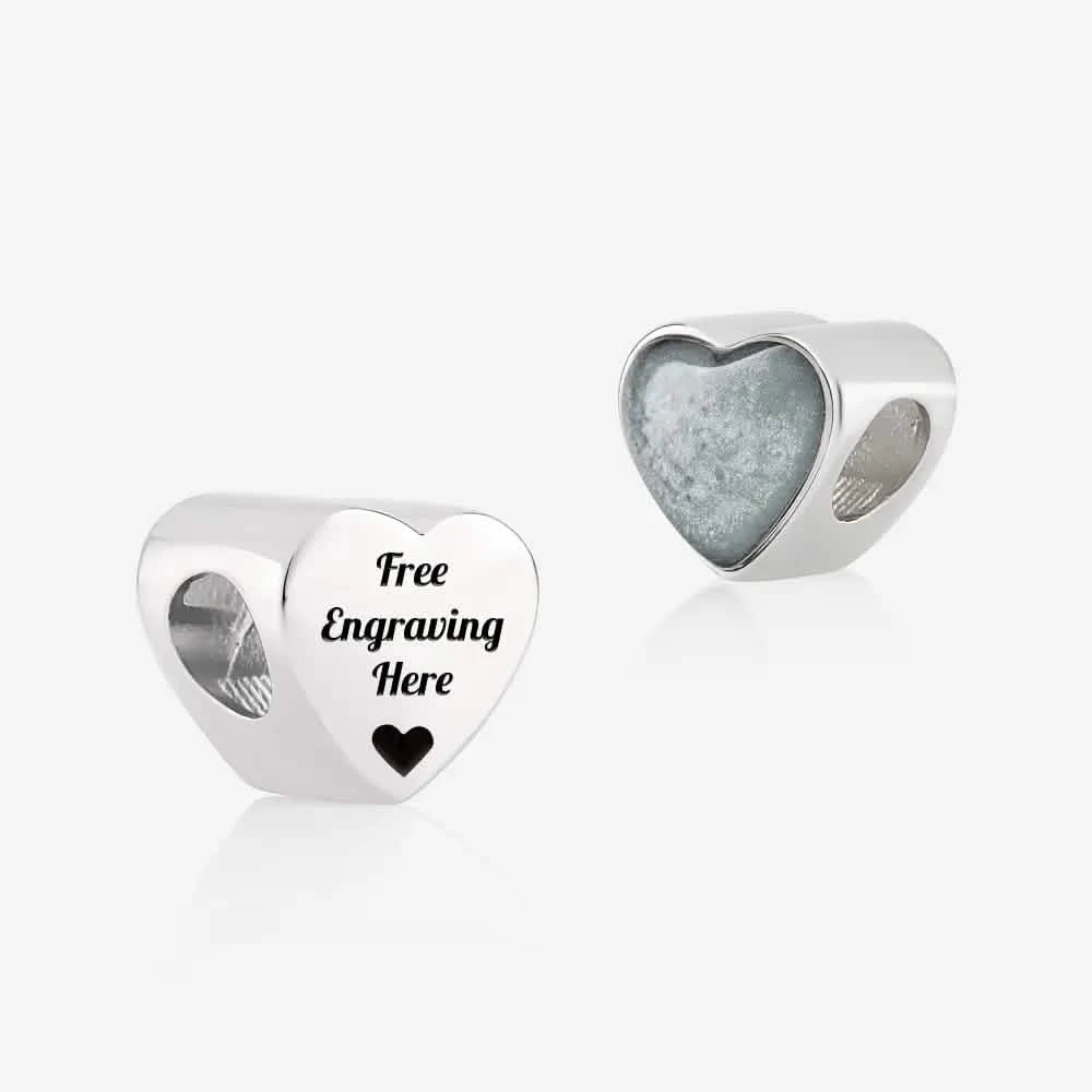 Engraved ashes heart charm | Ashes Charms | Featherlings UK