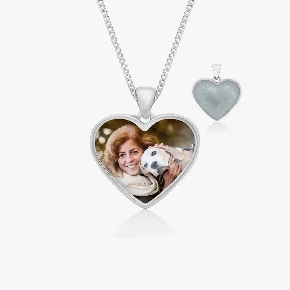 Silver Photo Ashes Necklace | Ashes Pendant | Featherlings UK