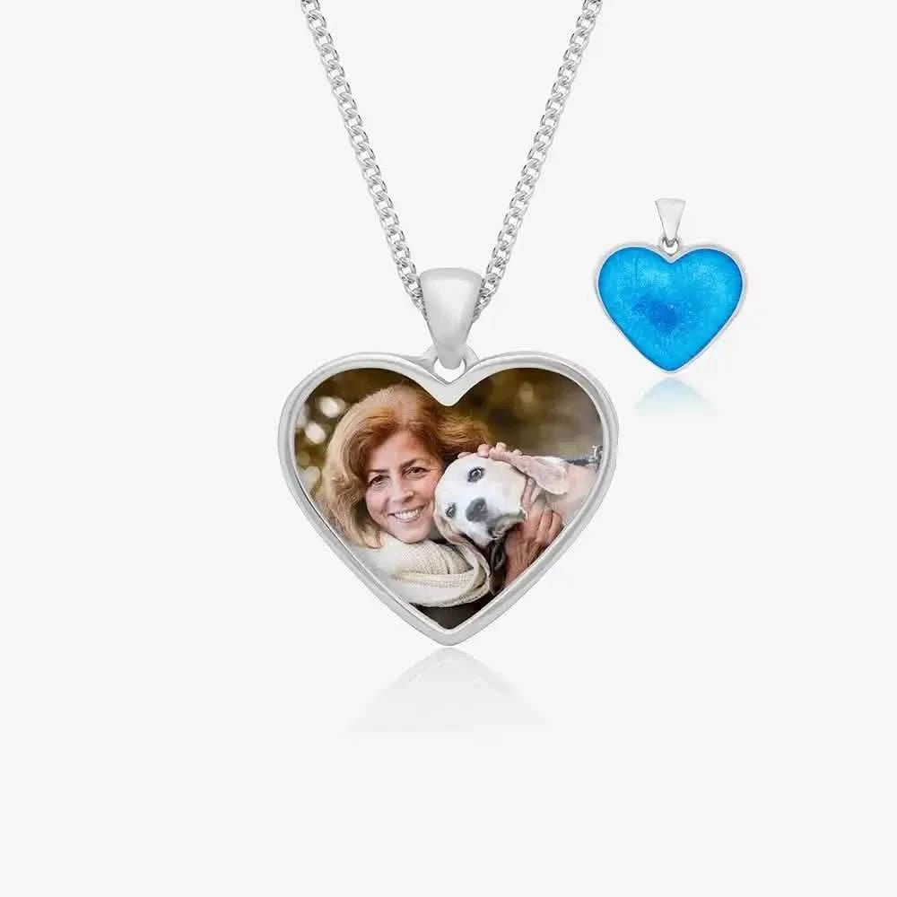 Silver Photo Ashes Necklace | Ashes Pendant | Featherlings UK