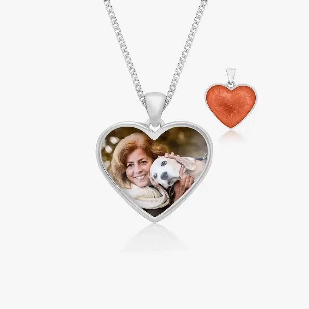 Silver Photo Ashes Necklace | Ashes Pendant | Featherlings UK