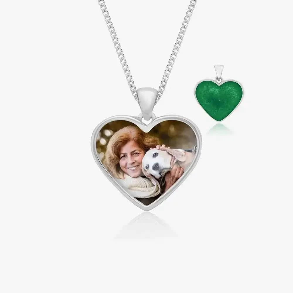 Silver Photo Ashes Necklace | Ashes Pendant | Featherlings UK