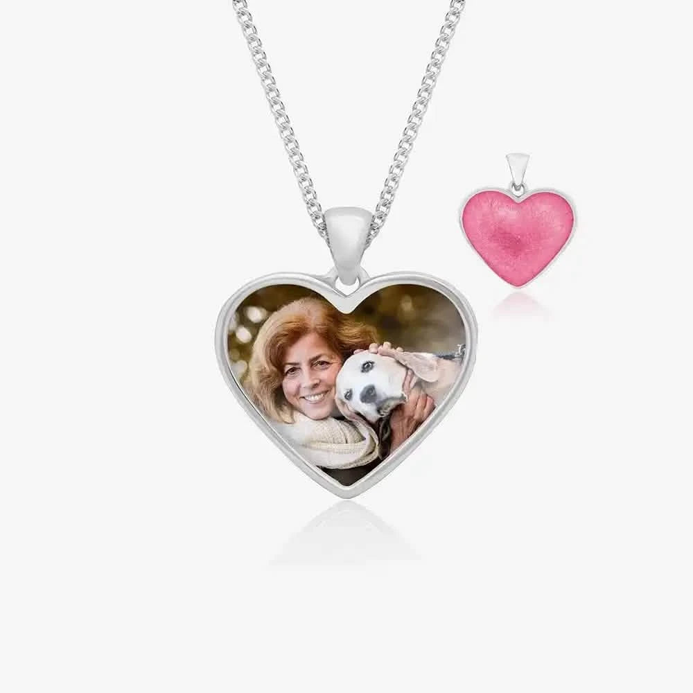 Silver Photo Ashes Necklace | Ashes Pendant | Featherlings UK