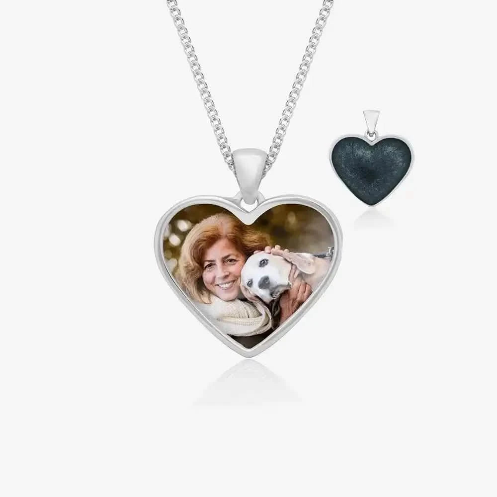 Silver Photo Ashes Necklace | Ashes Pendant | Featherlings UK