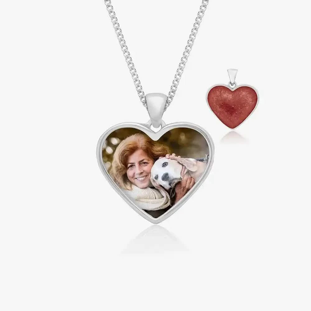Silver Photo Ashes Necklace | Ashes Pendant | Featherlings UK