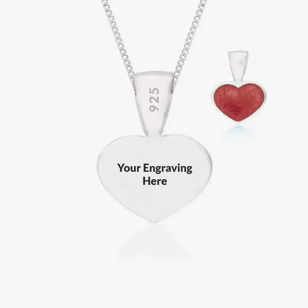 Love Heart Ashes Necklace | Ashes Pendant | Featherlings UK