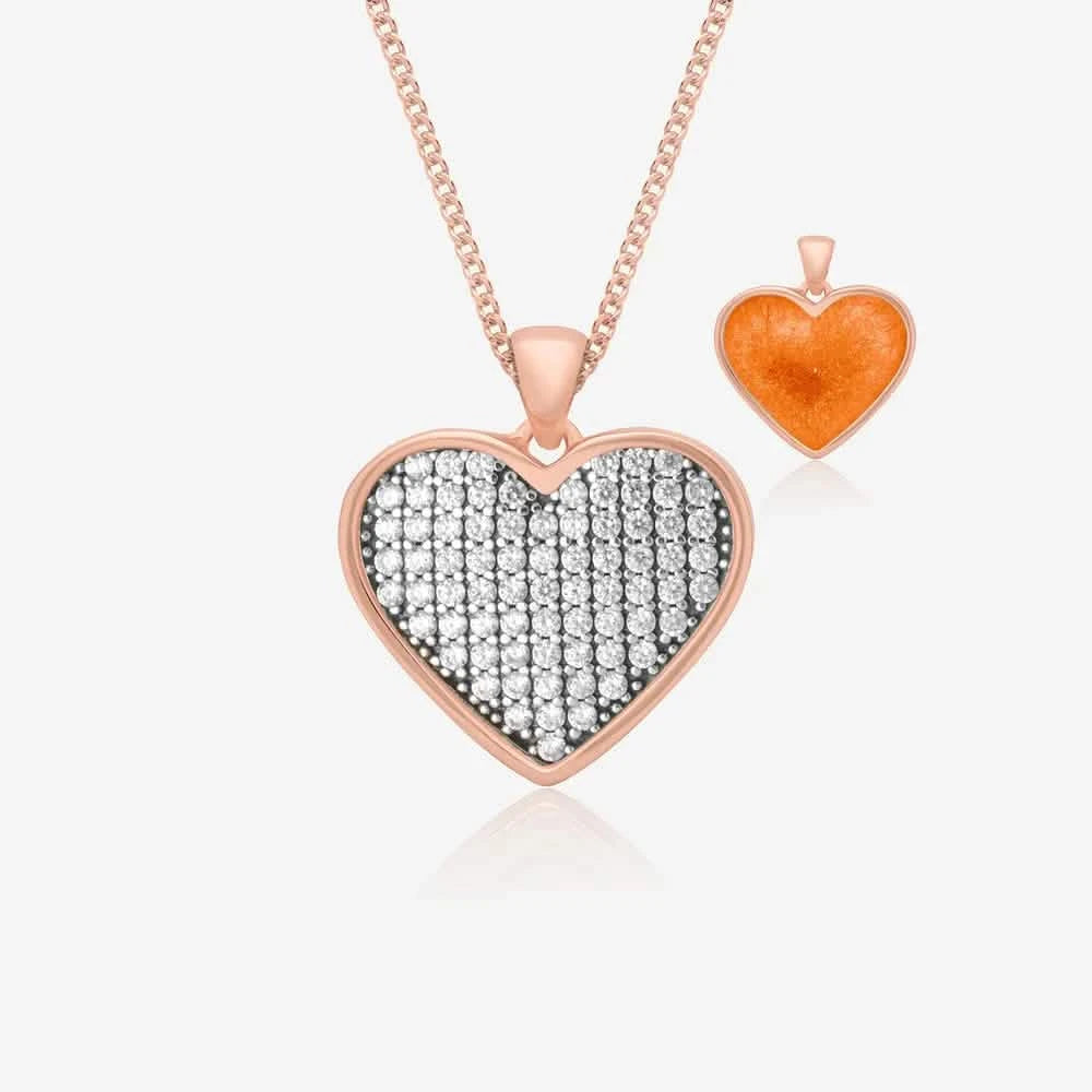 Rose Crystal Ashes Necklace | Ashes Pendant | Featherlings UK