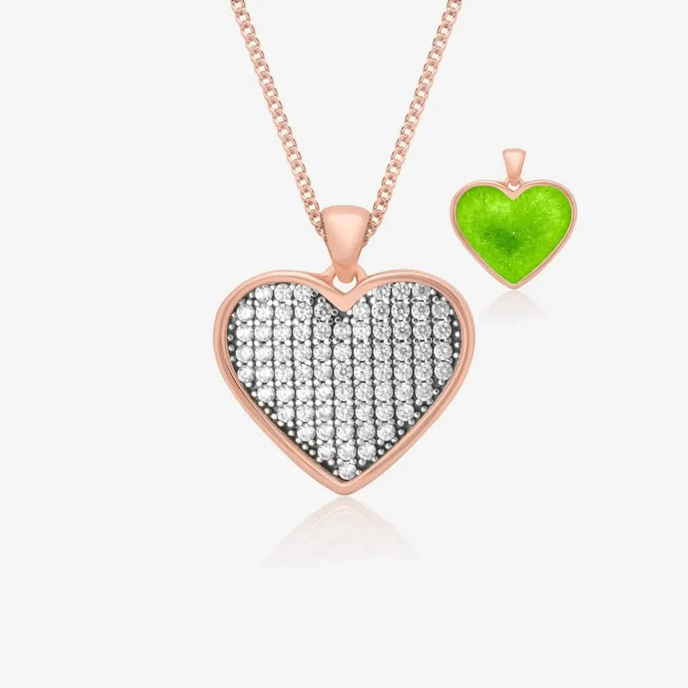 Rose Crystal Ashes Necklace | Ashes Pendant | Featherlings UK