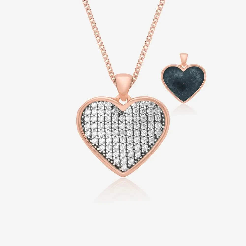 Rose Crystal Ashes Necklace | Ashes Pendant | Featherlings UK