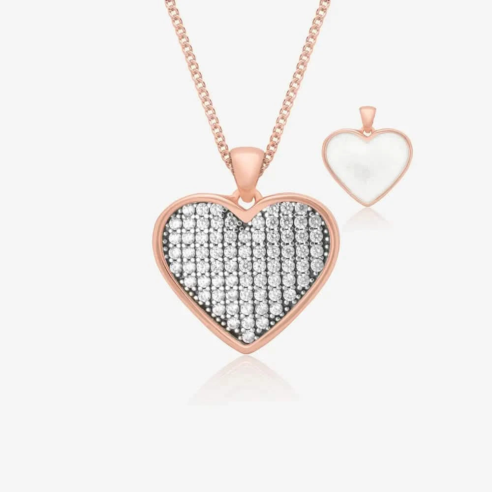 Rose Crystal Ashes Necklace | Ashes Pendant | Featherlings UK