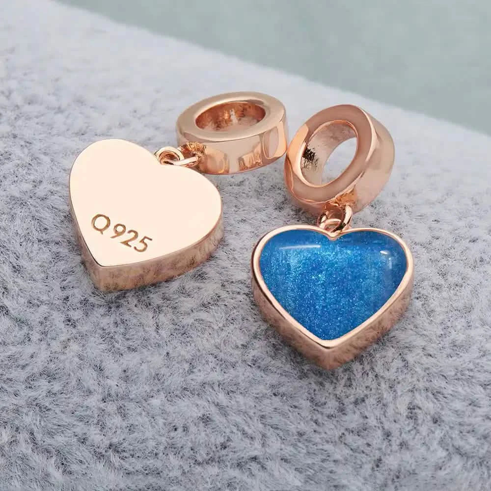 Rose Heart Dangle Ashes Charm | Ashes Charms | Featherlings UK