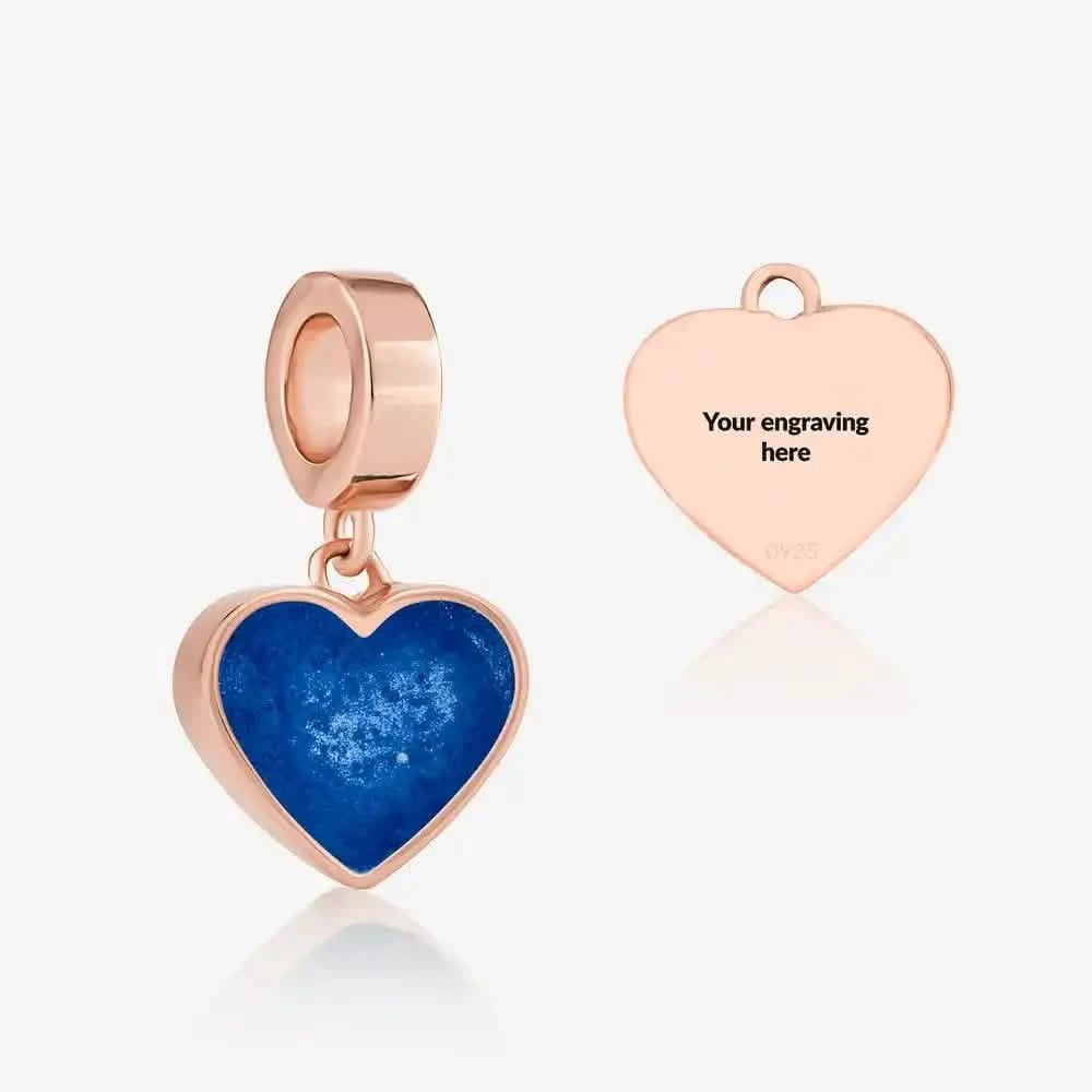Rose Heart Dangle Ashes Charm | Ashes Charms | Featherlings UK