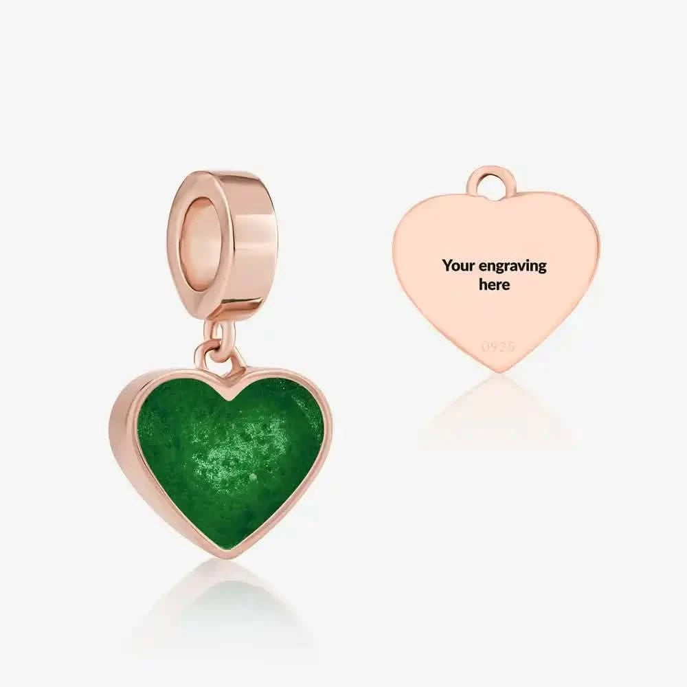 Rose Heart Dangle Ashes Charm | Ashes Charms | Featherlings UK