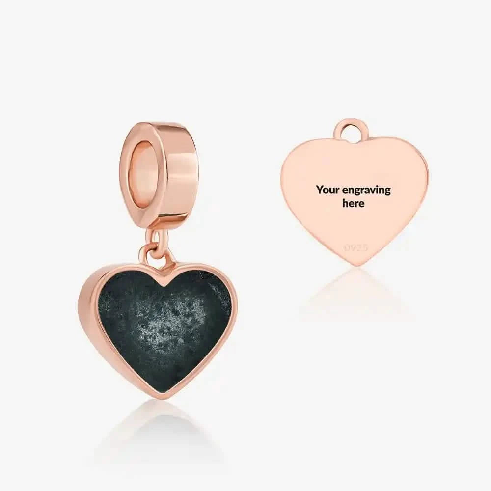 Rose Heart Dangle Ashes Charm | Ashes Charms | Featherlings UK