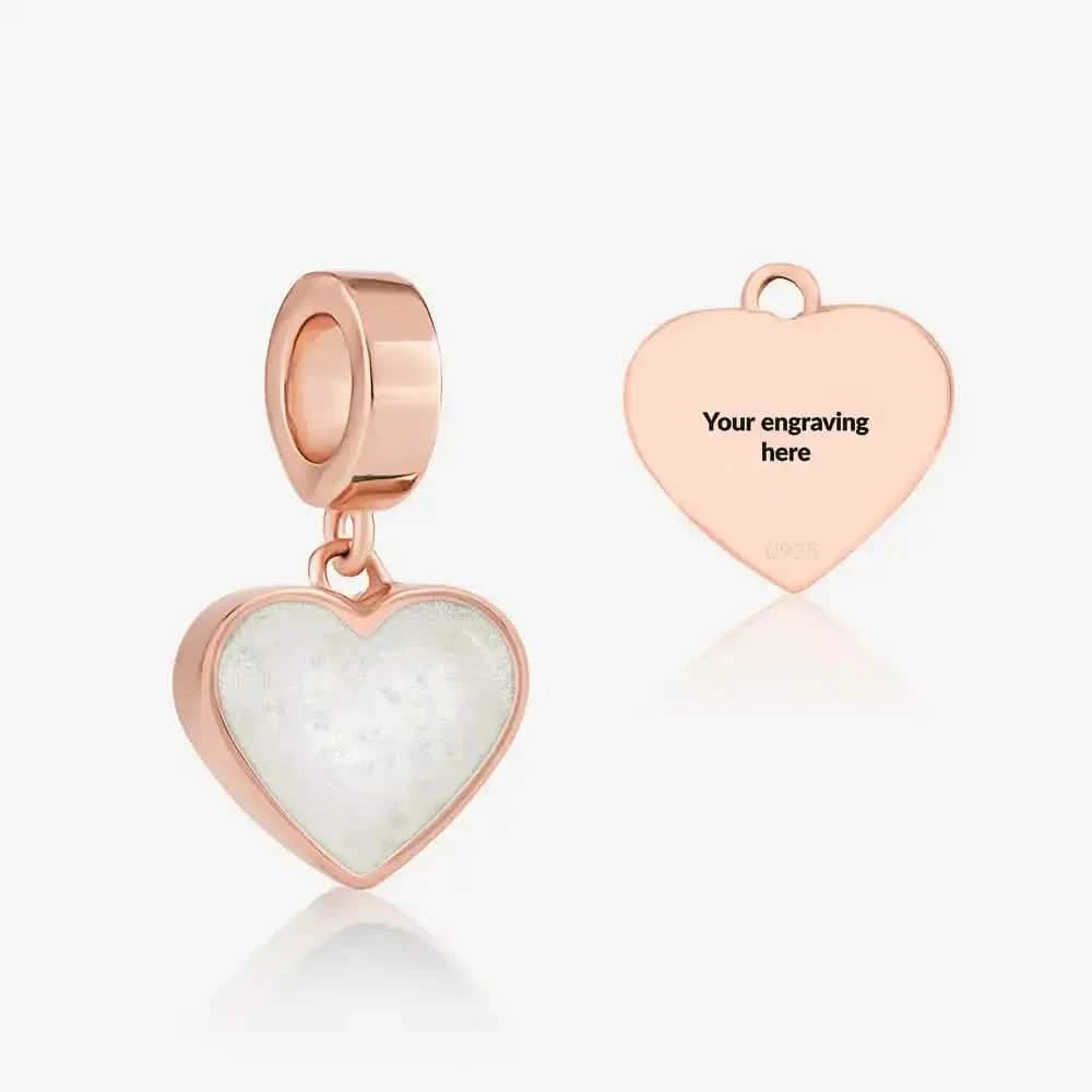 Rose Heart Dangle Ashes Charm | Ashes Charms | Featherlings UK