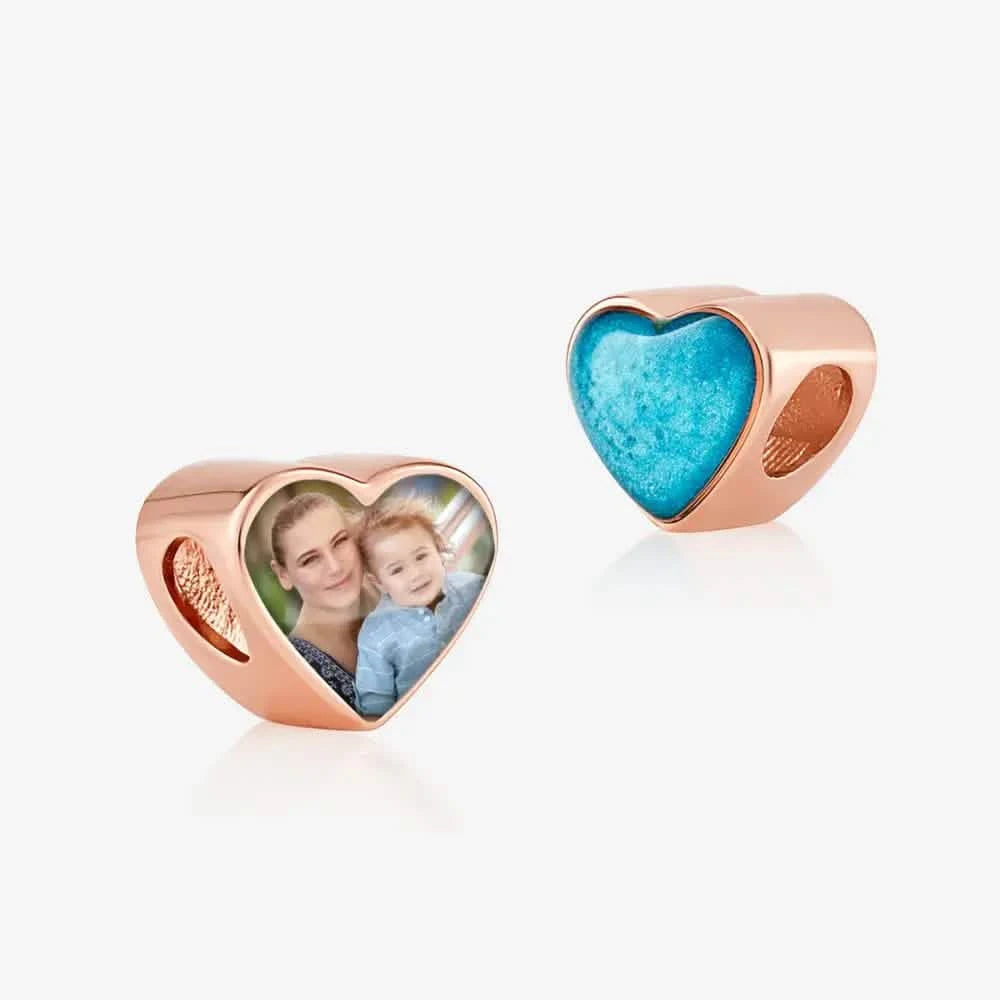 Rose Gold Photo Ashes Charm | Ashes Charms | Featherlings UK