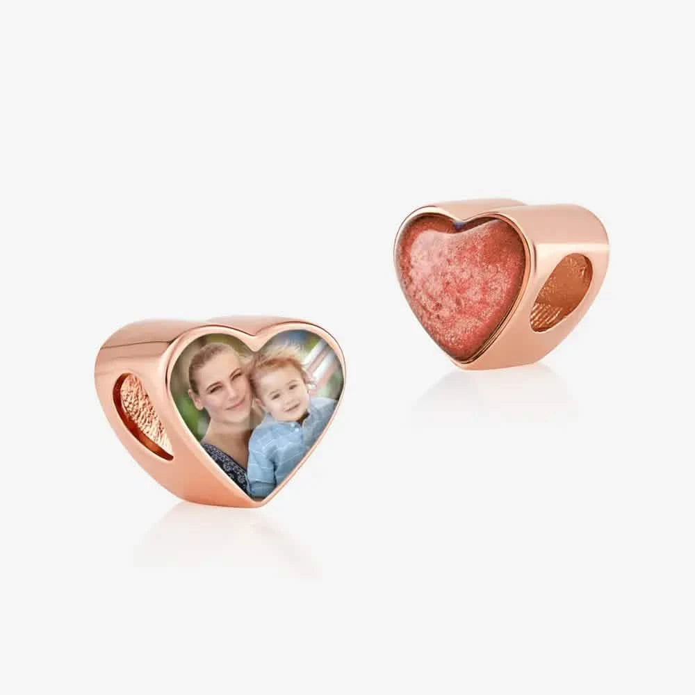 Rose Gold Photo Ashes Charm | Ashes Charms | Featherlings UK