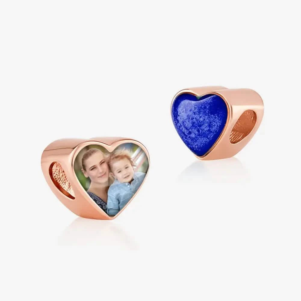 Rose Gold Photo Ashes Charm | Ashes Charms | Featherlings UK