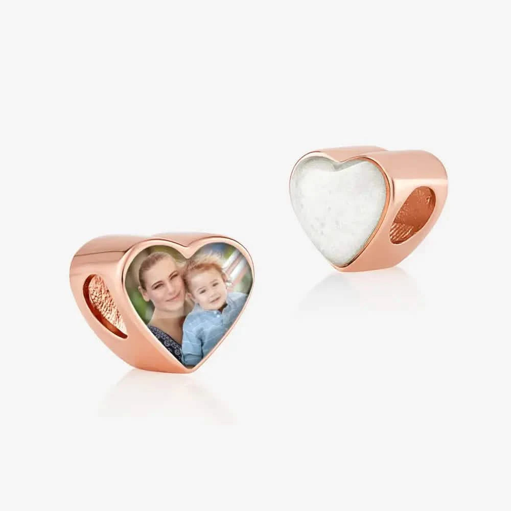 Rose Gold Photo Ashes Charm | Ashes Charms | Featherlings UK