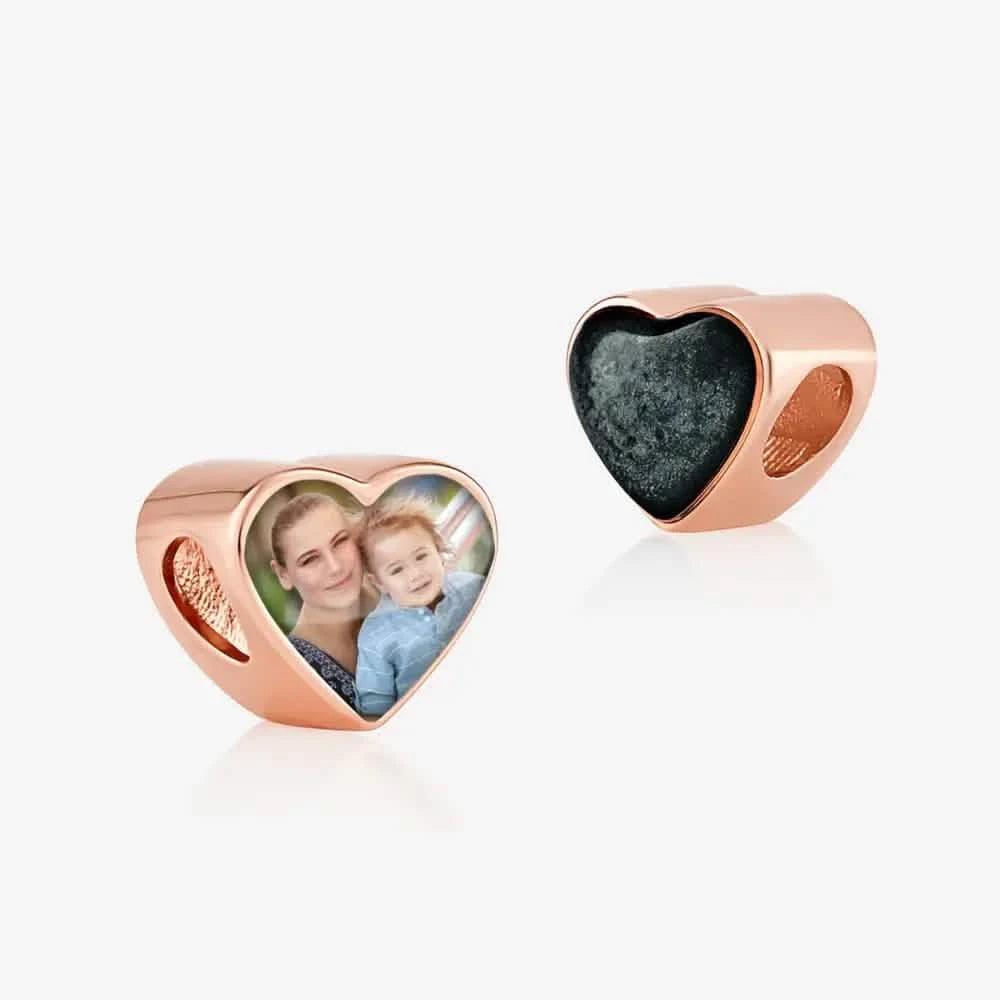 Rose Gold Photo Ashes Charm | Ashes Charms | Featherlings UK