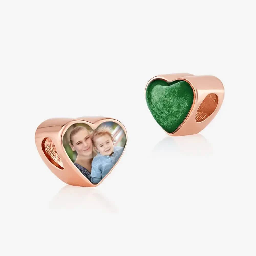 Rose Gold Photo Ashes Charm | Ashes Charms | Featherlings UK