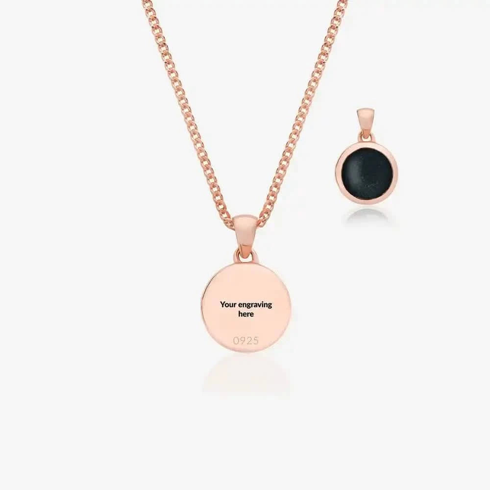 Round Rose Ashes Necklace | Ashes Pendant | Featherlings UK