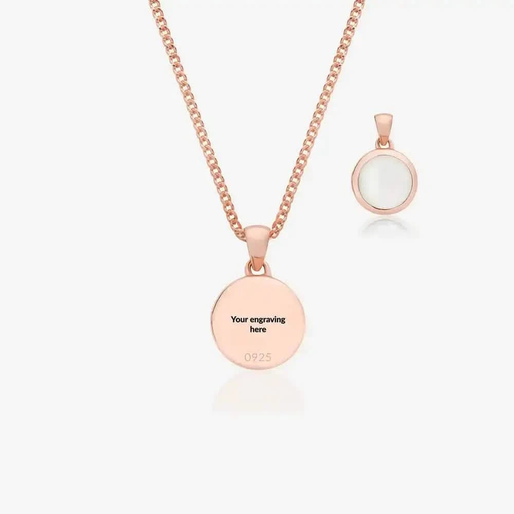 Round Rose Ashes Necklace | Ashes Pendant | Featherlings UK