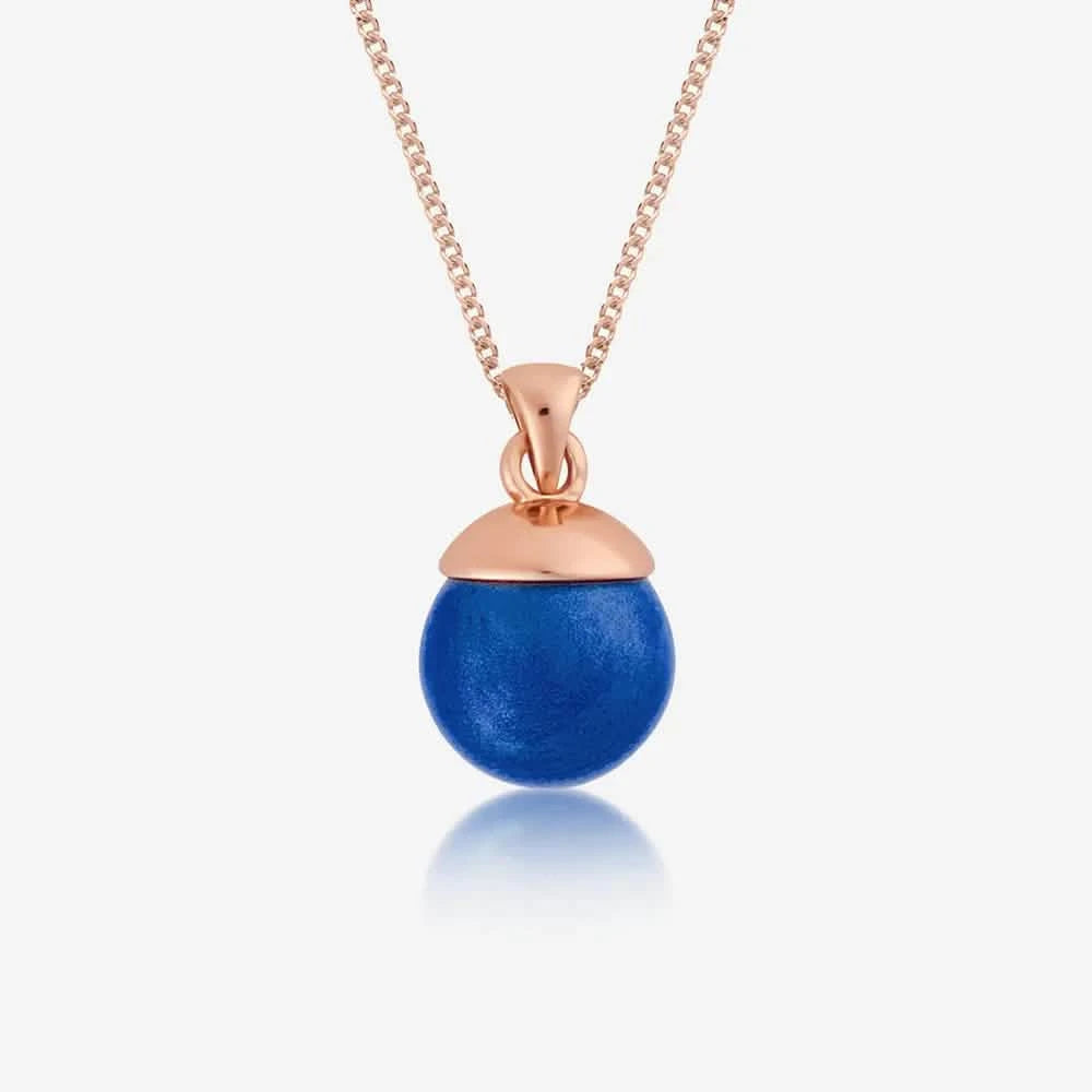 Rose Gold Sphere Ashes Necklace | Ashes Pendant | Featherlings UK