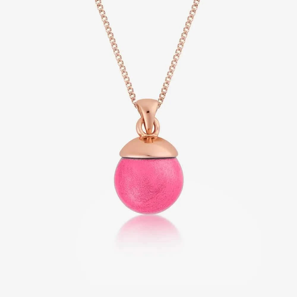 Rose Gold Sphere Ashes Necklace | Ashes Pendant | Featherlings UK