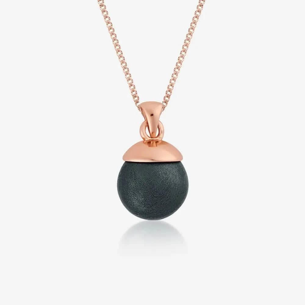 Rose Gold Sphere Ashes Necklace | Ashes Pendant | Featherlings UK