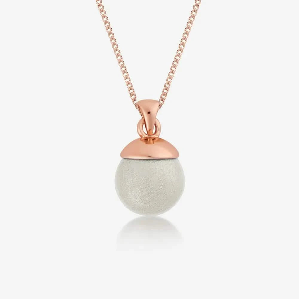 Rose Gold Sphere Ashes Necklace | Ashes Pendant | Featherlings UK