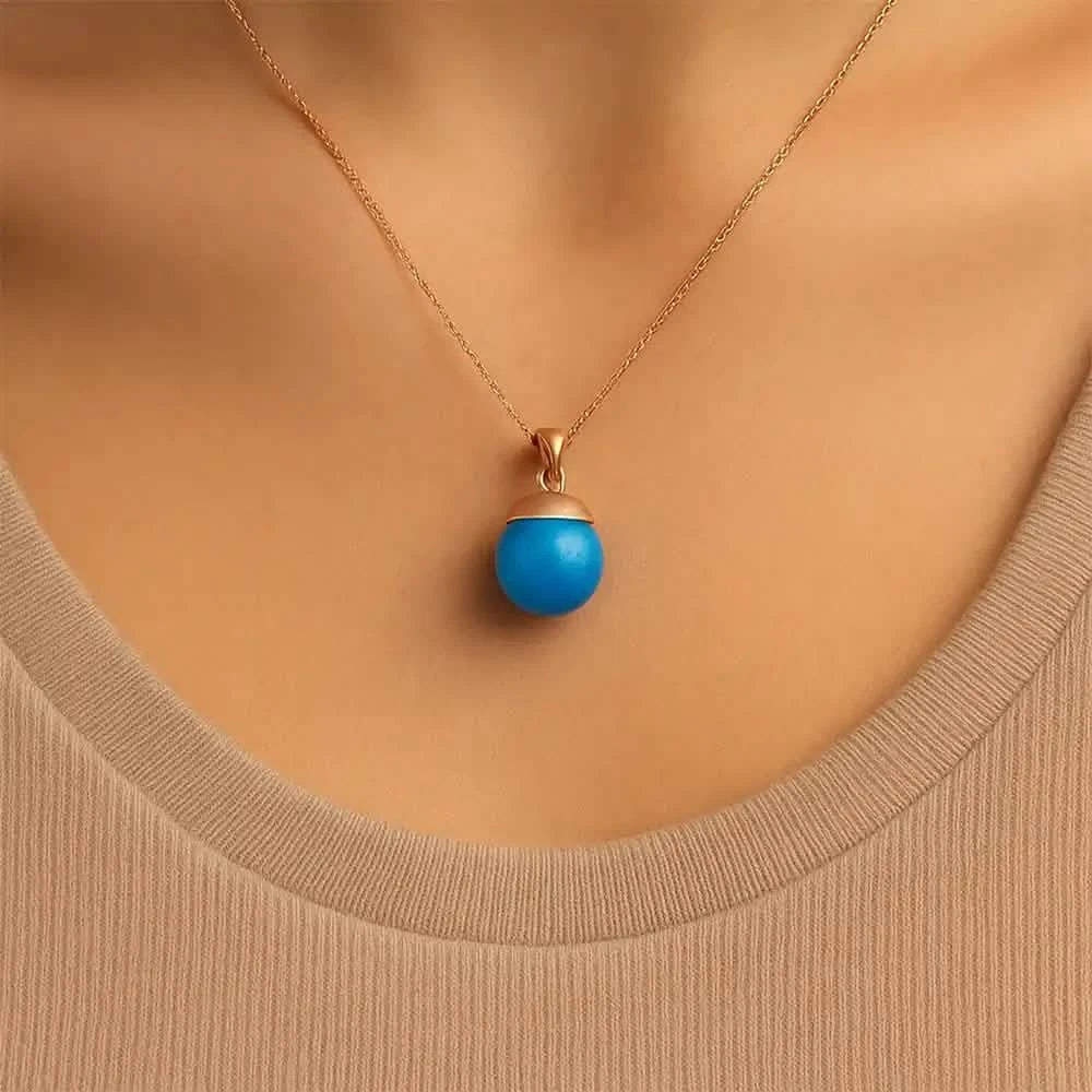 Rose Gold Sphere Ashes Necklace | Ashes Pendant | Featherlings UK