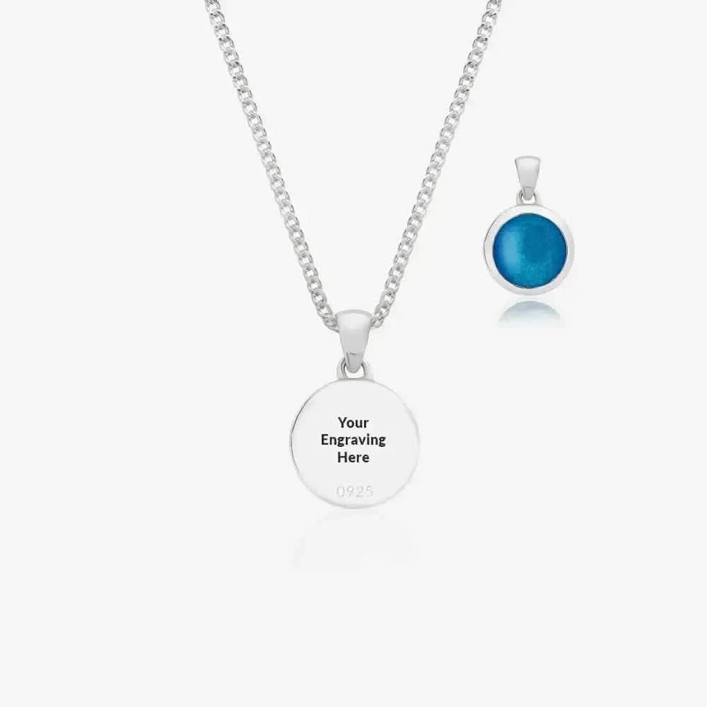 Round Ashes Cremation Necklace | Ashes Pendant | Featherlings UK