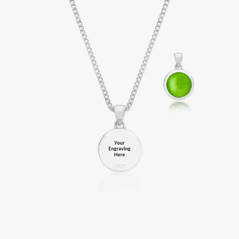 Round Ashes Cremation Necklace | Ashes Pendant | Featherlings UK