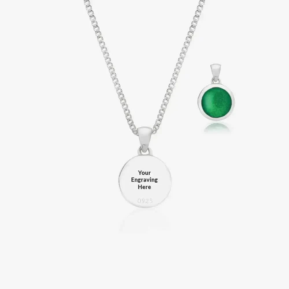 Round Ashes Cremation Necklace | Ashes Pendant | Featherlings UK