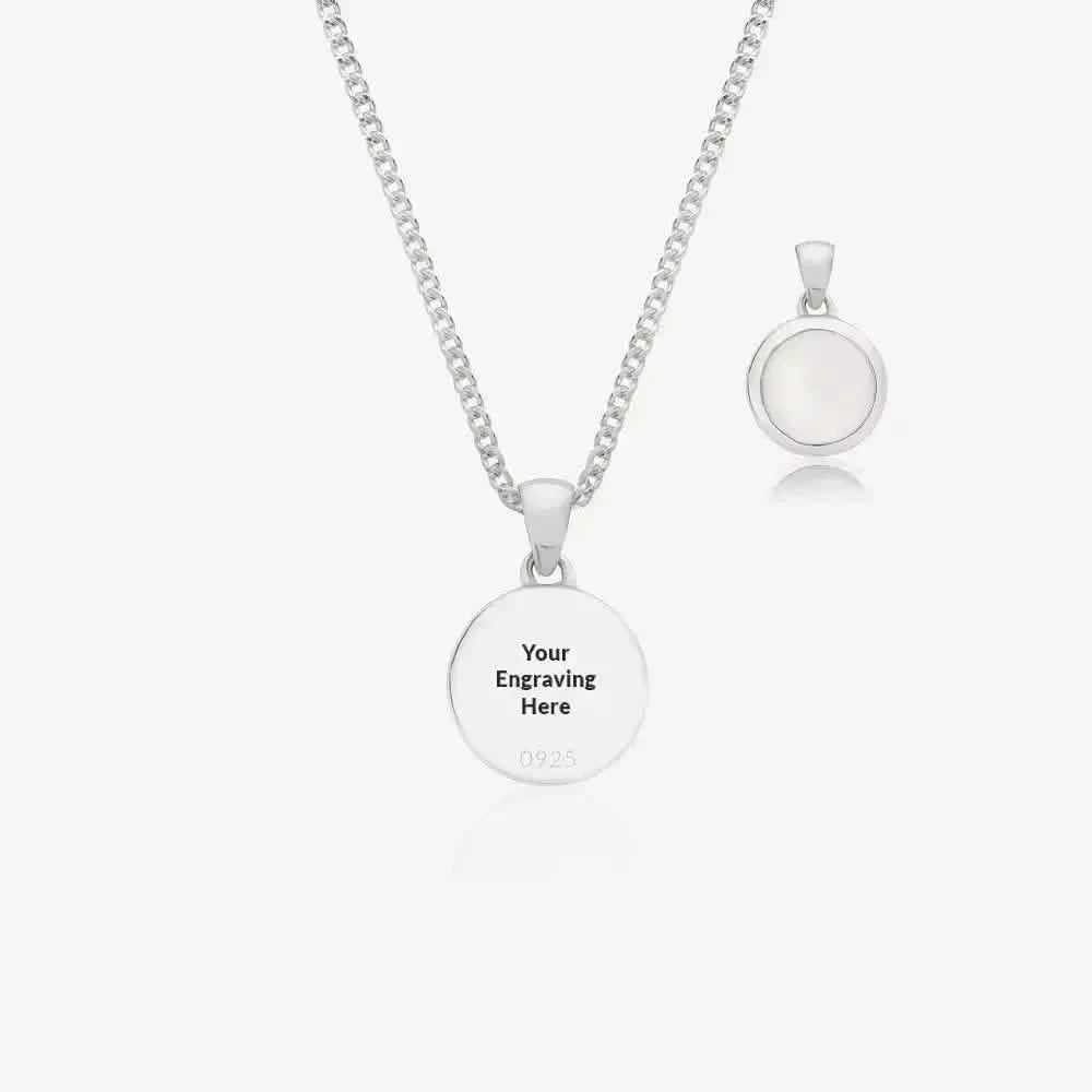 Round Ashes Cremation Necklace | Ashes Pendant | Featherlings UK