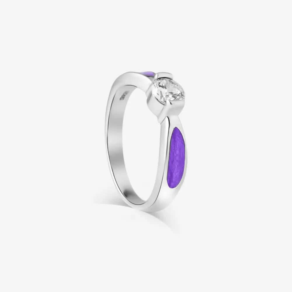 Solitaire Ashes Ring | Ashes Rings | Featherlings UK