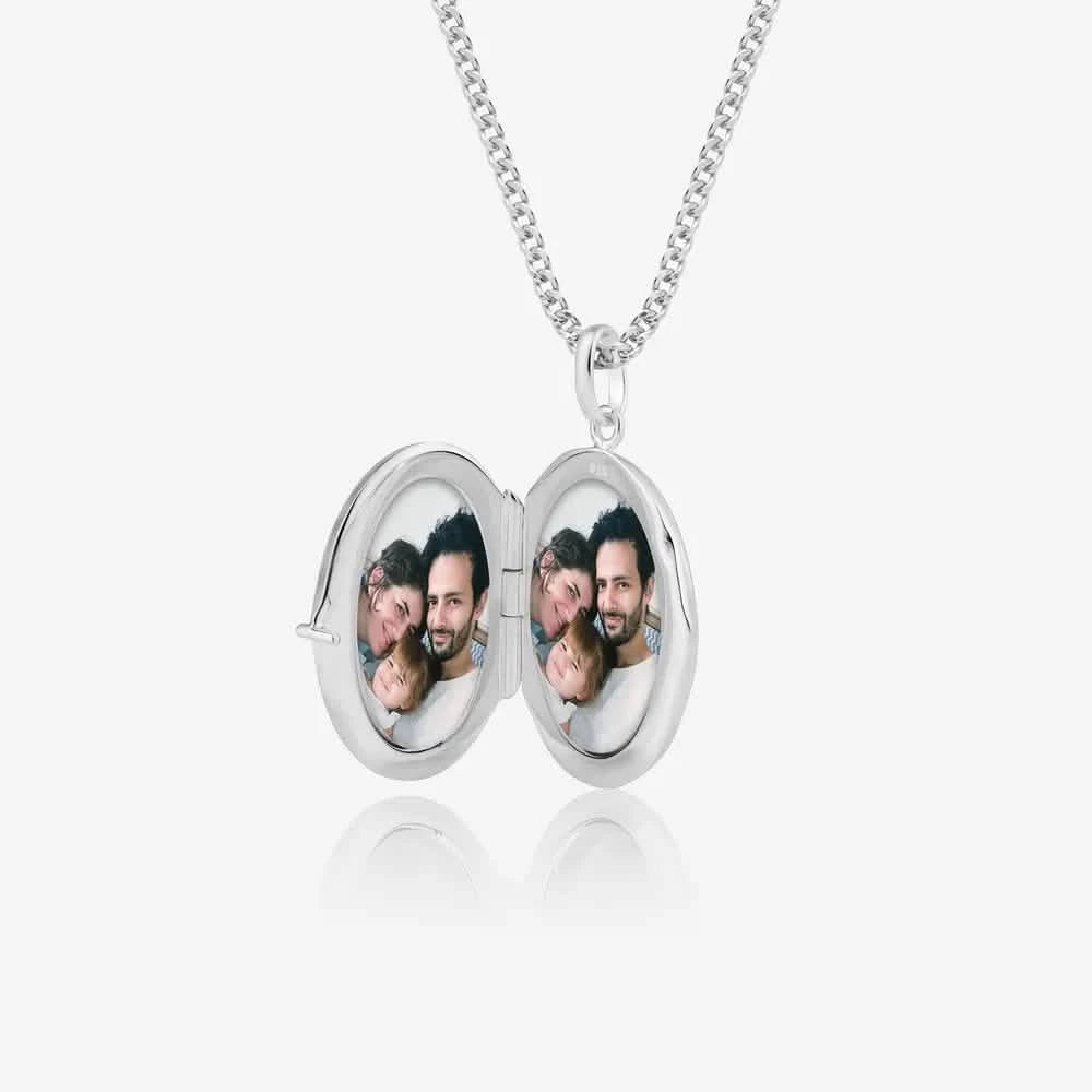 Oval Zirconia Photo Locket | Photo Locket | Featherlings UK