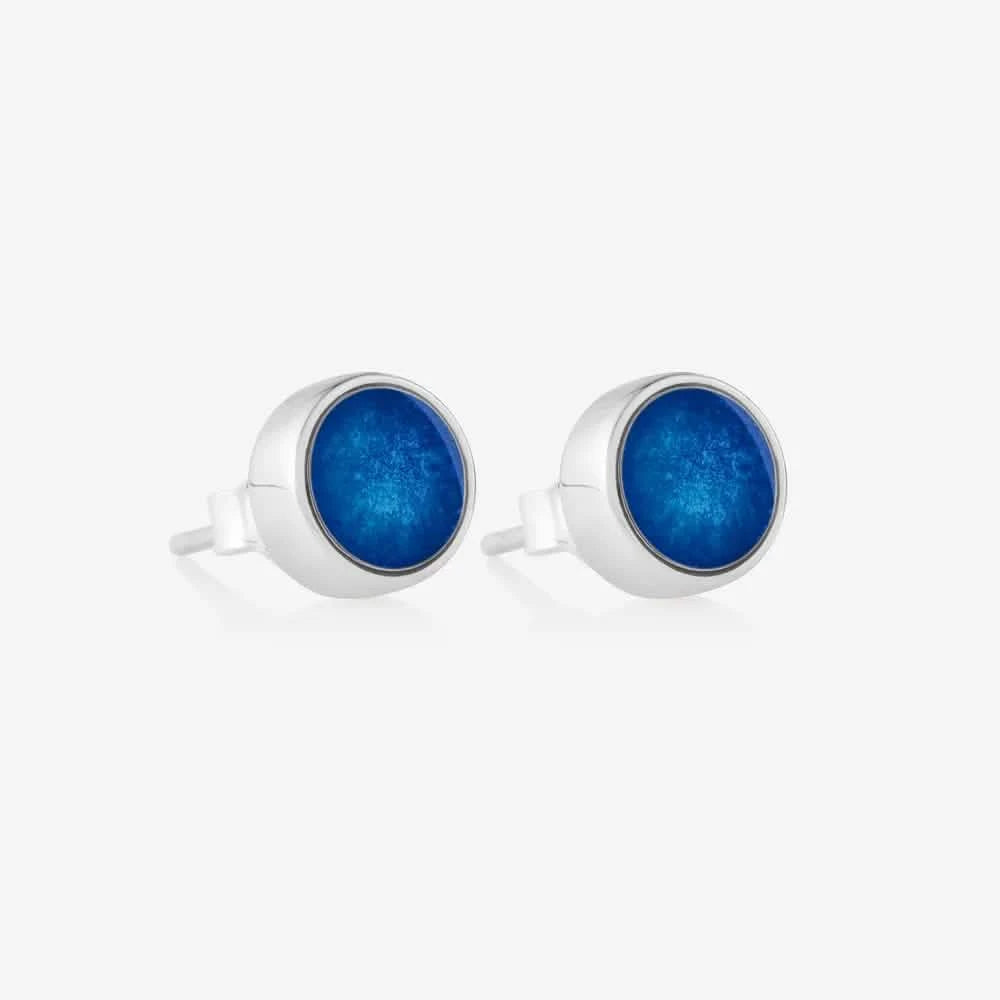 Round Stud Ashes Earrings | Ashes Charms | Featherlings UK