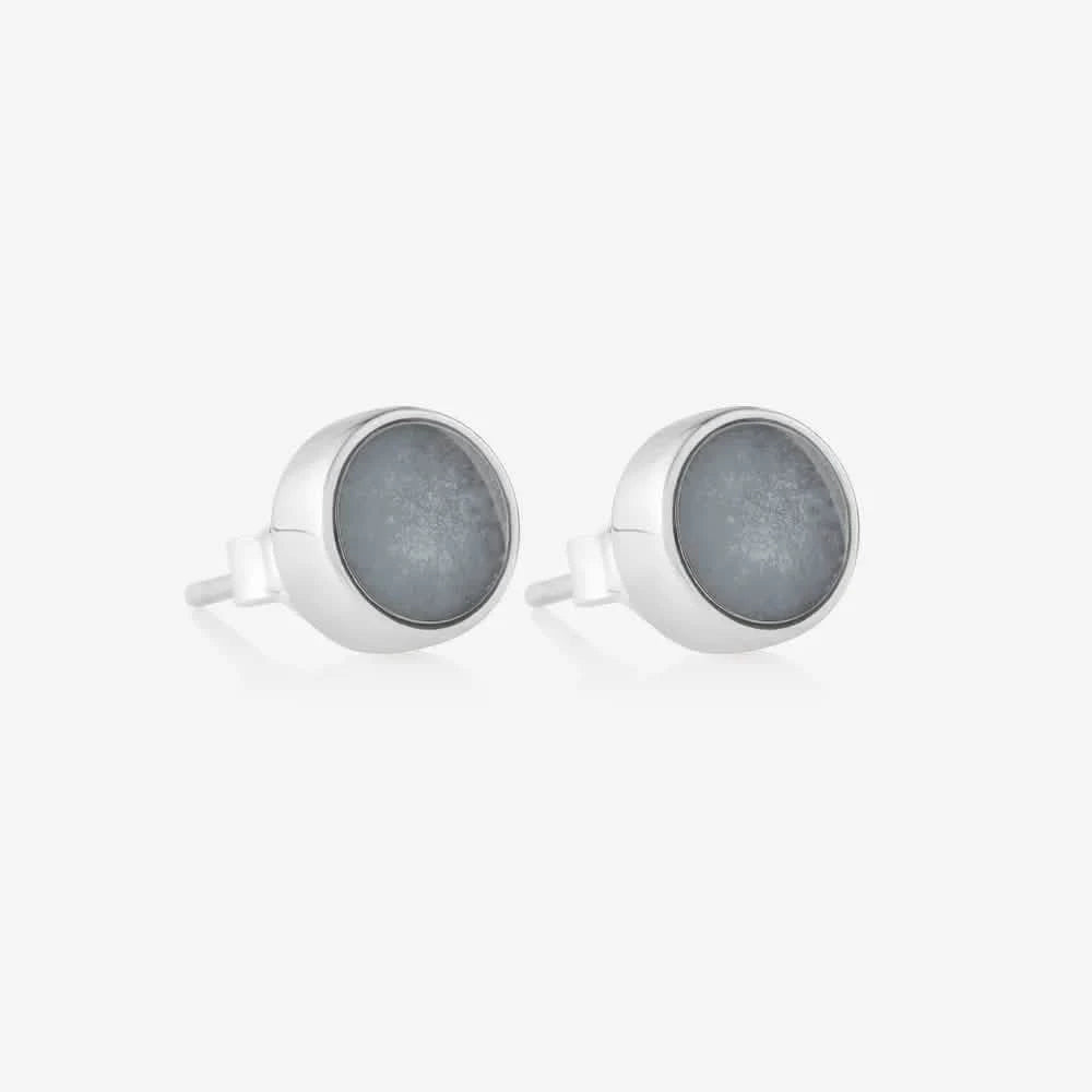 Round Stud Ashes Earrings | Ashes Charms | Featherlings UK