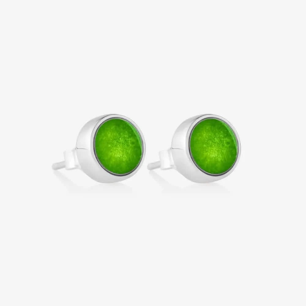 Round Stud Ashes Earrings | Ashes Charms | Featherlings UK