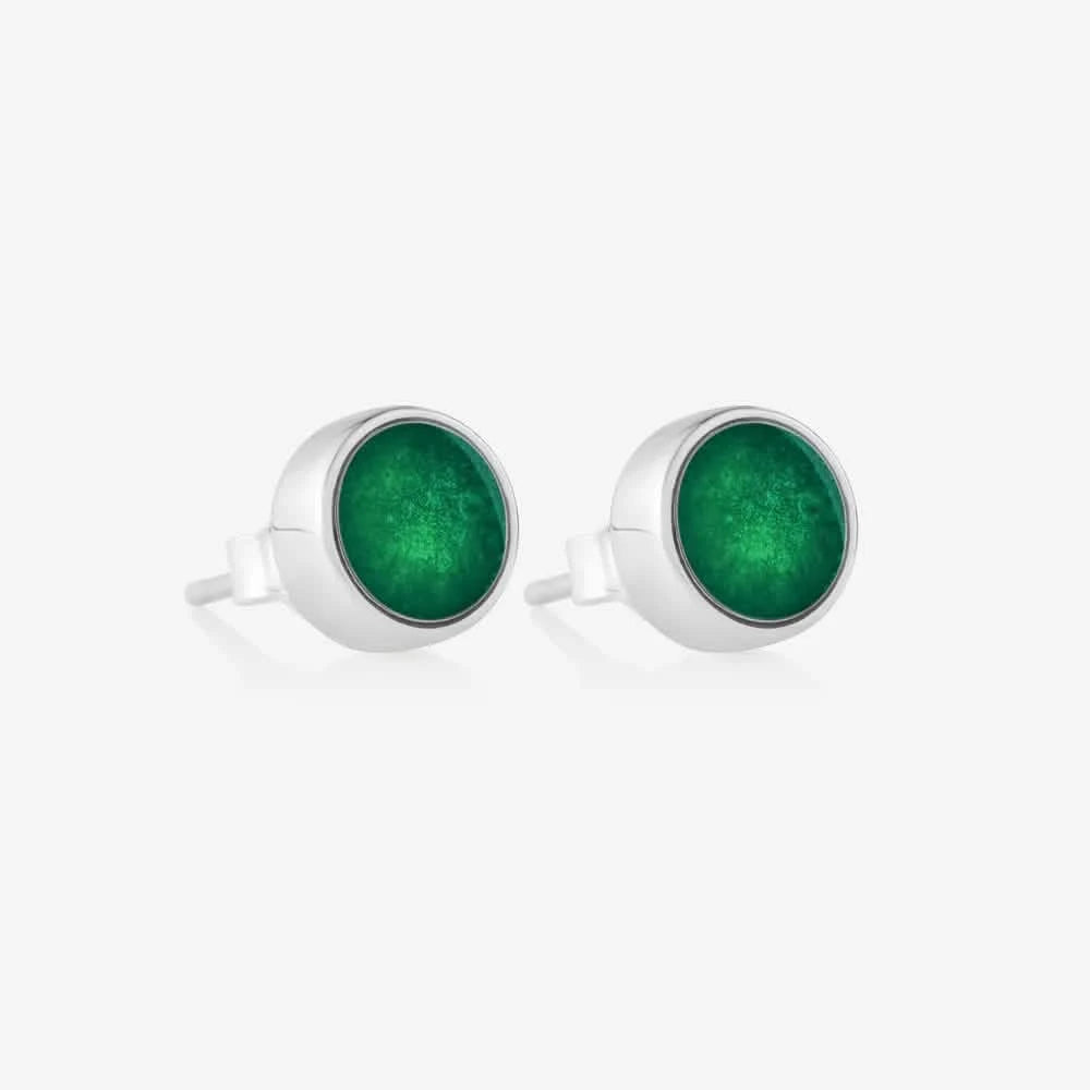Round Stud Ashes Earrings | Ashes Charms | Featherlings UK