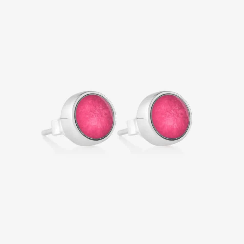 Round Stud Ashes Earrings | Ashes Charms | Featherlings UK
