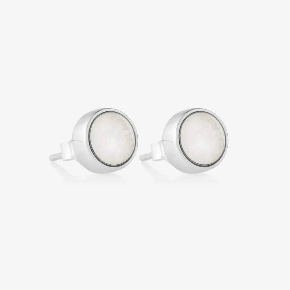 Round Stud Ashes Earrings | Ashes Charms | Featherlings UK