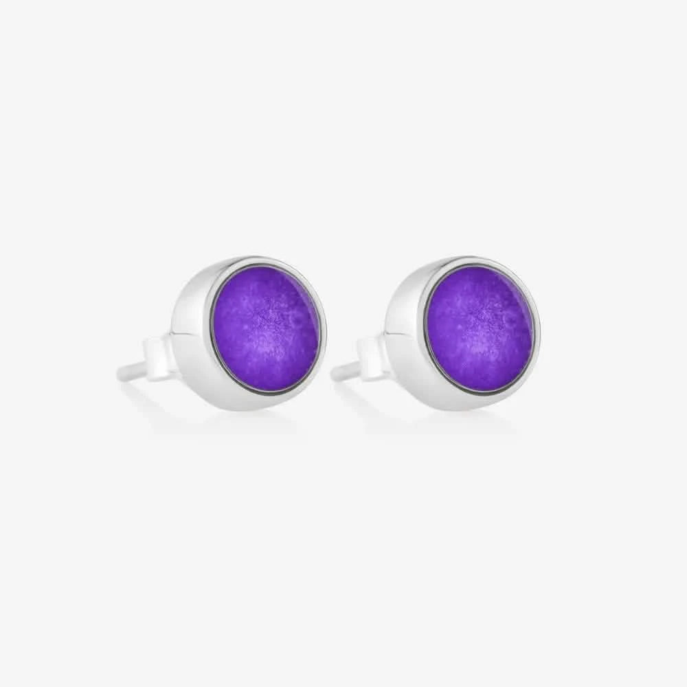 Round Stud Ashes Earrings | Ashes Charms | Featherlings UK