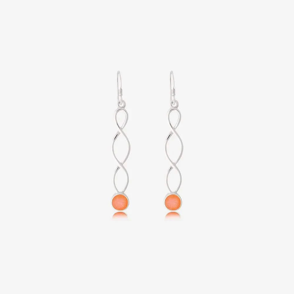 Long Twirl Ashes Earrings | Ashes Charms | Featherlings UK